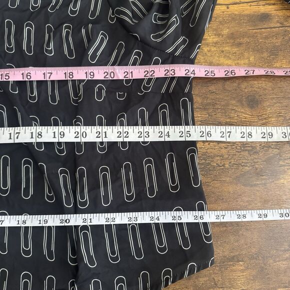 ModCloth Blouse Plus Sz 3X Bow Tie Neck Long Sleeve Rodeo Retro Preppy Western - Picture 11 of 14